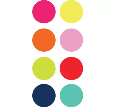 Naklejka ścienna wielokolorowe kółka - TenStickers