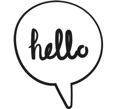Naklejka ścienna Hello - TenStickers