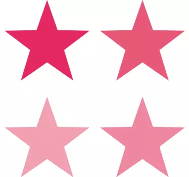 Naklejka ścienna różowe gwiazdki - TenStickers