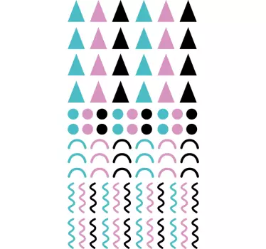 Dekoracja geometryczne kształty - TenStickers