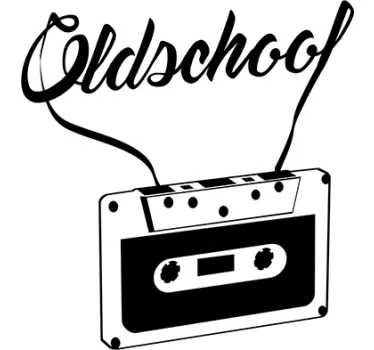 Naklejka ścienna Oldschool kaseta - TenStickers