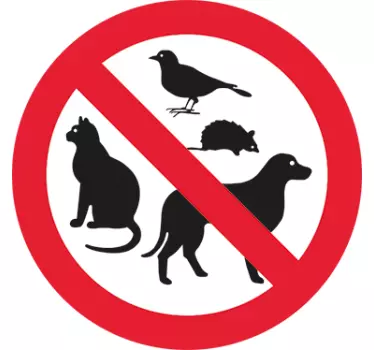 Naklejka Zakaz zwierzętom - TenStickers
