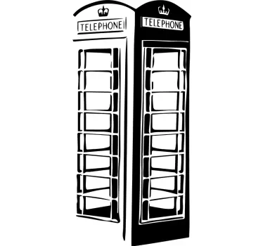 Budka telefoniczna naklejka ścienna - TenStickers
