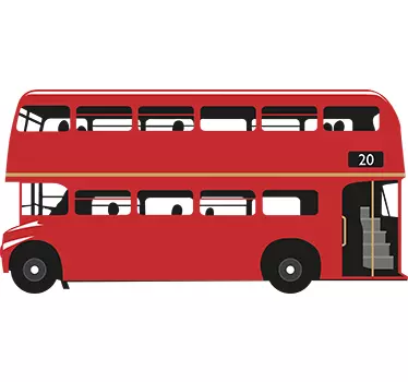 Naklejka na ścianę do salonu bus londyński - TenStickers