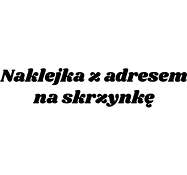 Naklejka na ścianę do garażu Adres na skrzynkę pocztową - TenStickers