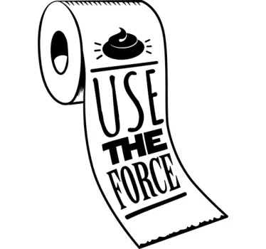 Dekoracja na toaletę Use The Force - TenStickers