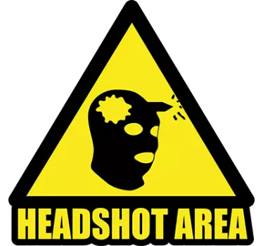 Dekoracyjna naklejka Headshot - TenStickers