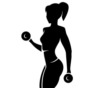 Dziewczyna Fitness Naklejka ścienna - TenStickers