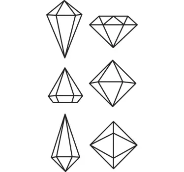 Geometryczne naklejki ścienne z diamentem - TenStickers
