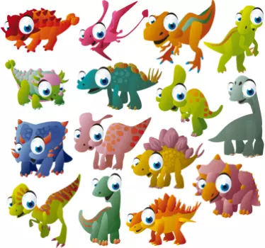 Kolekcja naklejek dinozaury - TenStickers