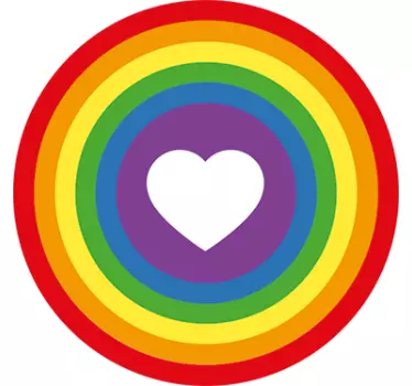 Koło w kolorach tęczy dekoracja - TenStickers