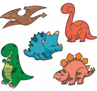 Małe dinozaury naklejka Ścienna - TenStickers