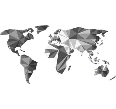 Naklejka na ścianę mapa świata gradient - TenStickers