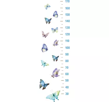 Miarka naklejka kolorowe motyle - TenStickers