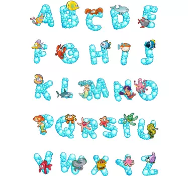 Nakejka morski alfabet - TenStickers