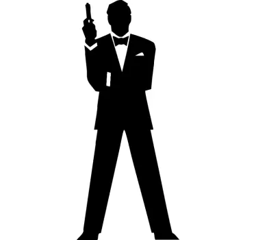 Naklejki na ścianę do salonu agent 007 - TenStickers