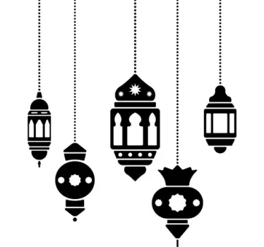 Naklejka arabskie lampiony - TenStickers