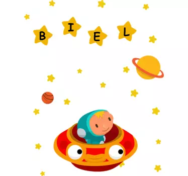 Naklejka astronauta i imię - TenStickers