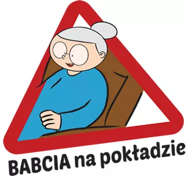 Naklejka babcia na pokładzie - TenStickers