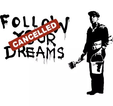Naklejka na ścianę do salonu follow your dreams anulowane - TenStickers
