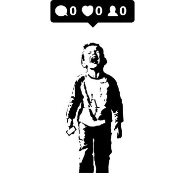 Naklejka Banksy nikt mnie nie lubi - TenStickers