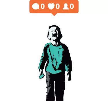 Naklejka Banksy nikt mnie nie lubi w kolorze - TenStickers