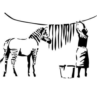 Naklejka Banksy Zebra - TenStickers