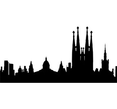 Naklejka Barcelona na tle nieba - TenStickers