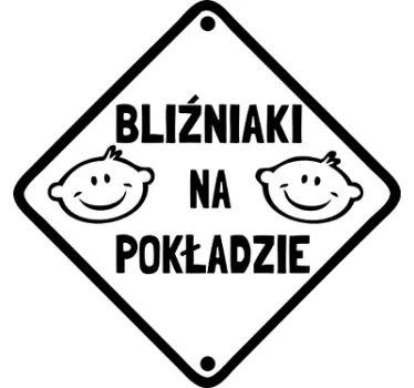 Naklejka bliźniaki na pokładzie - TenStickers