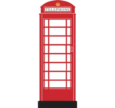 Naklejka na ścianę do salonu budka telefoniczna Londyn - TenStickers