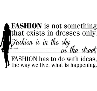 Naklejka cytat Coco Chanel - TenStickers