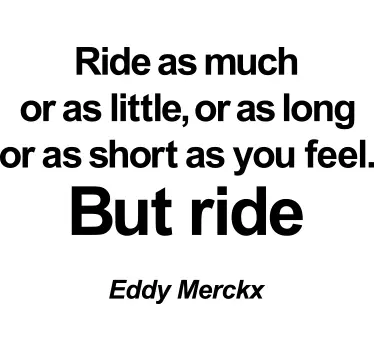 Naklejka cytat Eddy Merckx - TenStickers