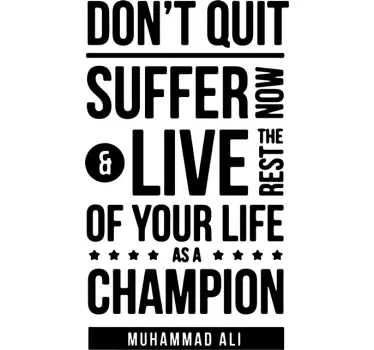 Naklejka cytat Muhammad Ali - TenStickers