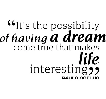 Naklejka cytat Paulo Coelho - TenStickers