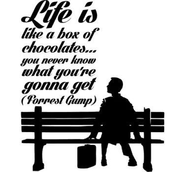 Naklejka cytat z „Forrest'a Gump'a" - TenStickers