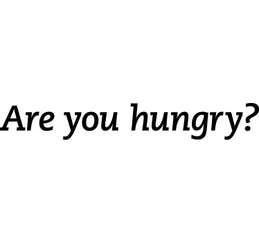 Naklejka dekoracyjna Are you hungry - TenStickers