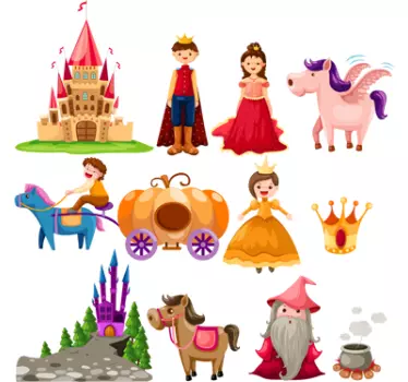 Naklejka dekoracyjna bajkowe postacie - TenStickers