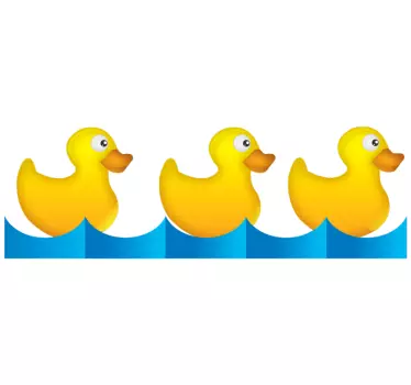Naklejka dekoracyjna bordiura gumowe kaczki - TenStickers