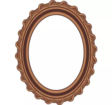 Naklejka dekoracyjna falista rama - TenStickers