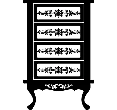 Naklejka dekoracyjna francuska komoda - TenStickers