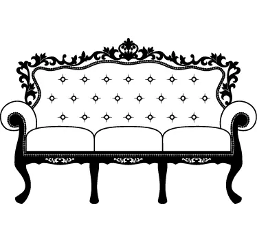 Naklejka dekoracyjna francuska sofa - TenStickers