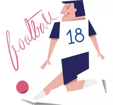Naklejka dekoracyjna francuski piłkarz - TenStickers