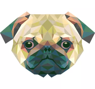 Naklejka dekoracyjna geometryczny pies - TenStickers