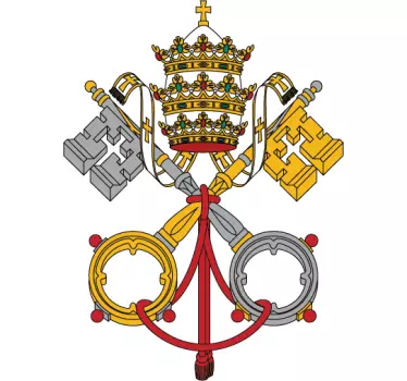 Naklejka dekoracyjna herb Watykanu - TenStickers