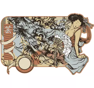 Naklejka dekoracyjna japoński obrazek - TenStickers