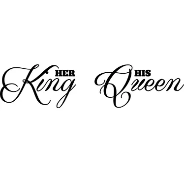 Naklejka dekoracyjna king and queen - TenStickers