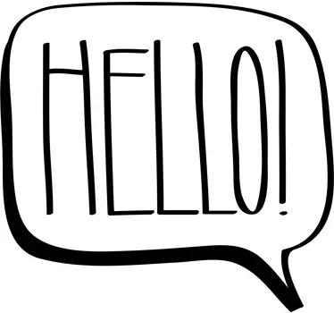 Naklejka dekoracyjna komiks hello - TenStickers