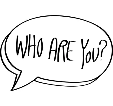 Naklejka dekoracyjna komiks who are you - TenStickers