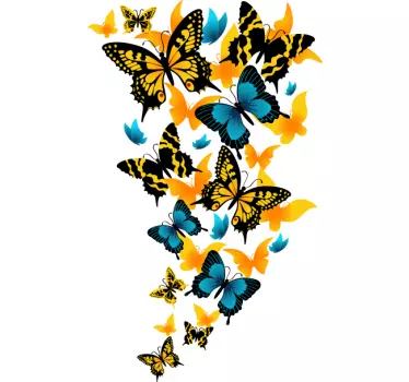 Naklejka dekoracyjna kompozycja motyli - TenStickers