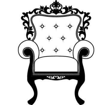 Naklejka dekoracyjna krzesło Ludwik XIV - TenStickers
